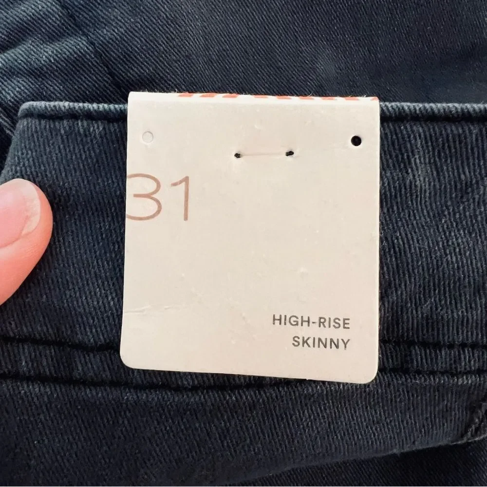 Anthropologie Pilcro High-Rise Darted Skinny Jeans in Black Women’s Sz. 31 NWT - Picture 7 of 14